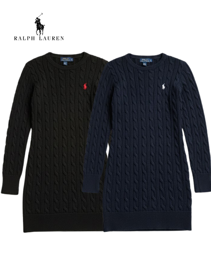 Vestido jersey de punto trenzado para mujer R&amp;L® | Edición limitada