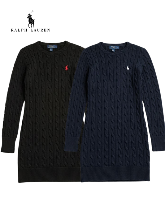 Vestido jersey de punto trenzado para mujer R&amp;L® | Edición limitada